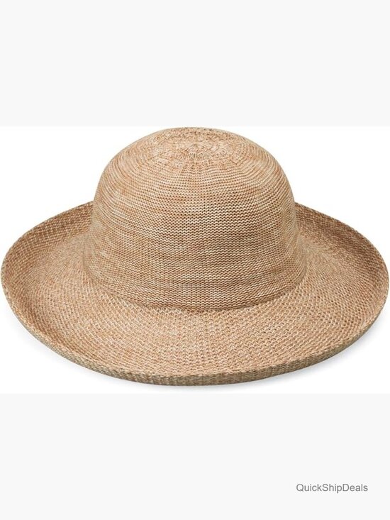 Wide Brim Fedora Sun Hat UPF 50+ Packable Adjustable Drawstring Travel Siminsem Womens Wide Brim Straw Fedora Hat UPF 50+ Summer  main image 2